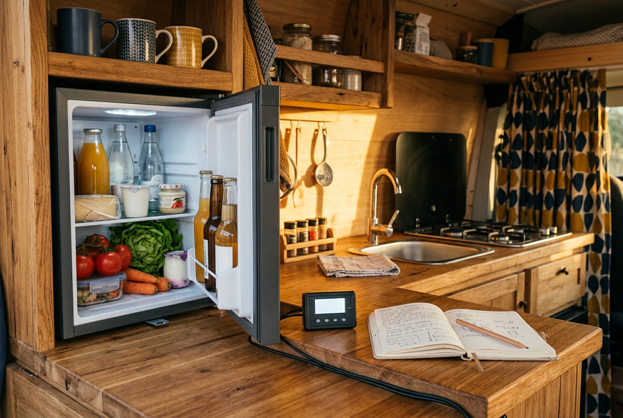 Cómo medir el consumo de una nevera de camper antes de elegir batería